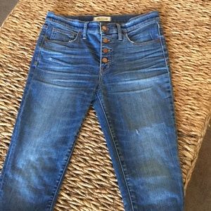Madewell jeans. 9” rise, skinny. Size 28